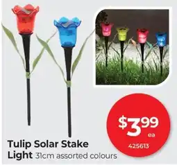 Red Dot Tulip Solar Stake Light 31cm assorted colours offer