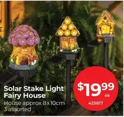Red Dot Solar Stake Light Fairy House offer