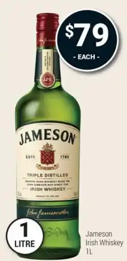 Super Cellars Jameson Irish Whiskey offer