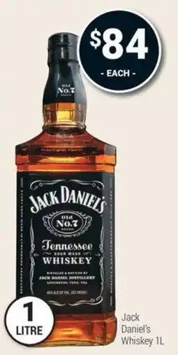 Super Cellars Jack Daniel's Whiskey offer