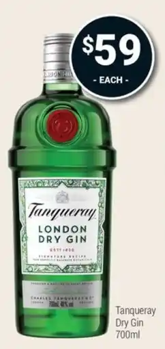 Super Cellars Tanqueray Dry Gin offer