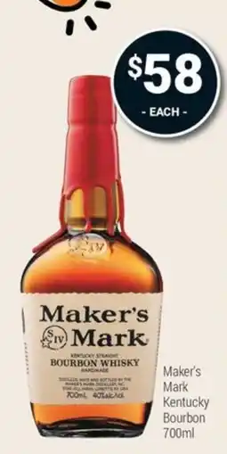 Super Cellars Maker's Mark Kentucky Bourbon offer