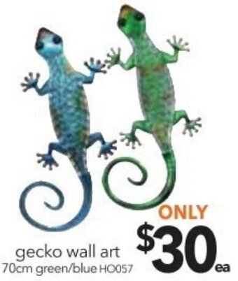 Cheap as Chips Gecko Wall Art 70cm offer