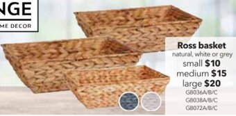 Cheap as Chips Ross Basket Small offer