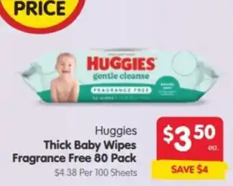 Huggies Thick Baby Wipes Fragrance Free
