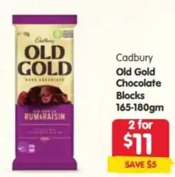 Spar Cadbury Old Gold Chocolate Blocks offer