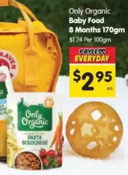 Spar Only Organic Baby Food offer