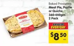 Spar Baked Provisions Meat Pie, Pastie or Quiche offer