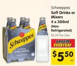 Spar Schweppes Soft Drinks or Mixers offer