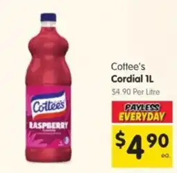 Spar Cottees Cordial offer
