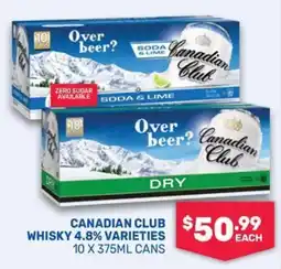 SipnSave Canadian Club Whisky 4.8% Varieties offer
