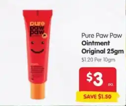 Spar Pure Paw Paw Ointment Original offer