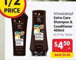 Spar Schwarzkopf Extra Care Shampoo & Conditioner offer