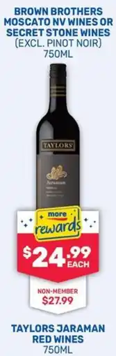 SipnSave Taylors Jaraman Red Wines offer