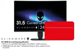 The Good Guys Alienware 32" QHD Curved Gaming Monitor offer