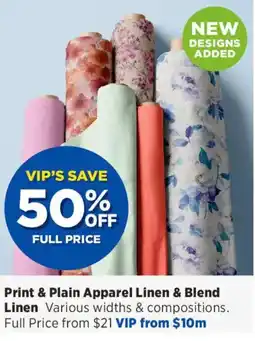 Spotlight Print & Plain Apparel Linen & Blend Linen offer