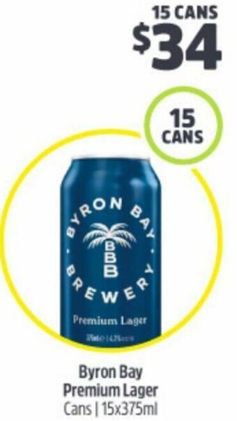 BWS Byron Bay Premium Lager offer