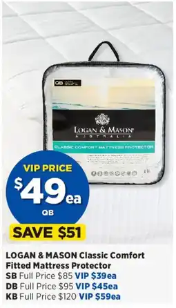 Spotlight Logan & Mason Classic Comfort Fitted Mattress Protector offer