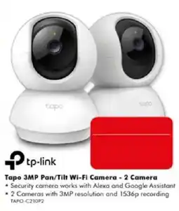 The Good Guys tp-link Tapo 3MP Pan/Tilt Wi-Fi Camera - 2 Camera offer