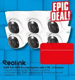 The Good Guys Reolink 12MP PoE NVR Security System with 2 TB - 6 Camera offer