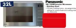 The Good Guys Panasonic 32L 1100W Inverter Microwave - Stainless Steel offer