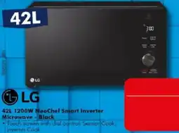 The Good Guys LG 42L 1200W NeoChef Smart Inverter Microwave - Black offer