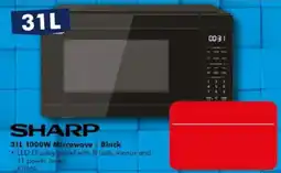 The Good Guys Sharp 31L 1000W Microwave - Black offer