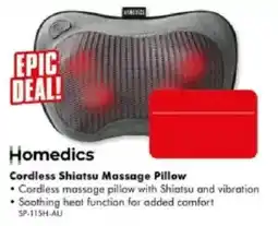 The Good Guys Homedics Cordless Shiatsu Massage Pillow offer