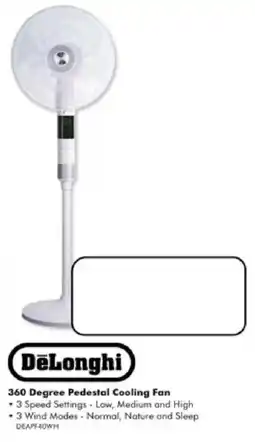 The Good Guys DeLonghi 360 Degree Pedestal Cooling Fan offer
