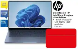The Good Guys hp OmniBook 5 14" Intel Core 5 Laptop - Starlit Blue offer