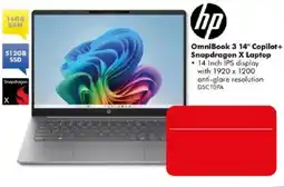 The Good Guys HP OmniBook 3 14" Copilot+ Snapdragon X Laptop offer