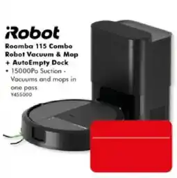 The Good Guys iRobot Roomba 115 Combo Robot Vacuum & Mop offer