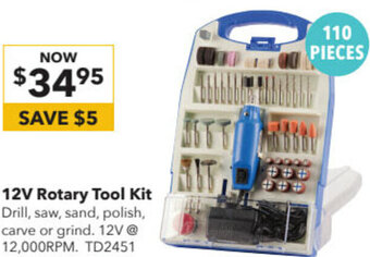 Jaycar Electronics 12V Rotary Tool Kit offer