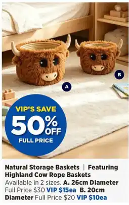 Spotlight Natural Storage Baskets offer