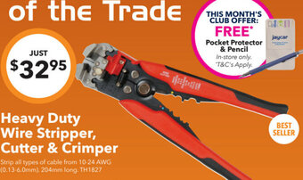 Heavy Duty Wire Stripper, Cutter & Crimper