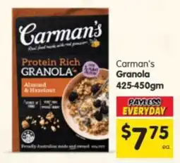Spar Carman's Granola offer