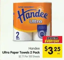 Spar Handee Ultra Paper Towels offer