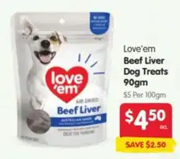 Spar Love'em Beef Liver Dog Treats offer