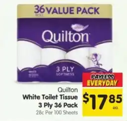 Spar Quilton White Toilet Tissue offer