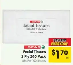 Spar SPAR Facial Tissues offer