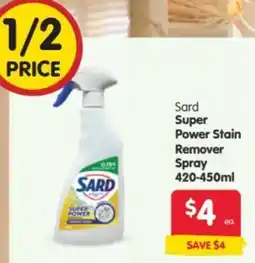 Spar Sard Super Power Stain Remover Spray offer