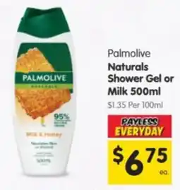Spar Palmolive Naturals Shower Gel or Milk offer