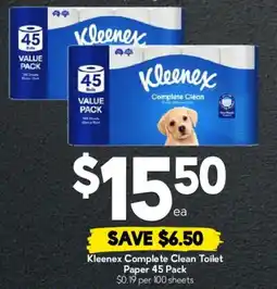 Drakes Kleenex Complete Clean Toilet Paper offer