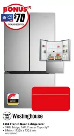 The Good Guys Westinghouse 565L French Door Refrigerator offer