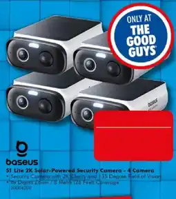 The Good Guys baseus S1 Lite 2K Solar-Powered Security Camera offer