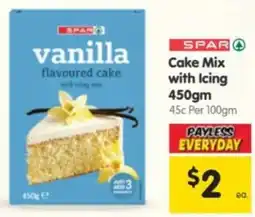 Spar Vanilla flavoured cake with icing mix offer