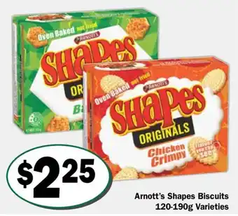 Arnott's Shapes Biscuits Varieties