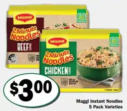 Friendly Grocer Maggi Instant Noodles 5 Pack Varieties offer