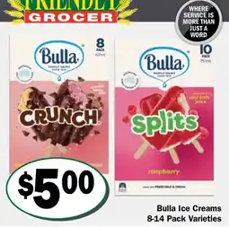 Friendly Grocer Bulla Ice Creams Varieties offer
