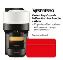 The Good Guys Nespresso Vertuo Pop Capsule Coffee Machine Bundle - White offer